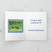 "Du hast mich stolz als Pfau gemacht"/PEACOCK FOTO Karte (Innenseite)