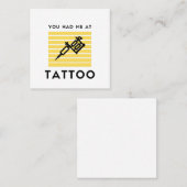 Du hast mich tätowieren lassen quadratische visitenkarte (Vorne/Hinten)