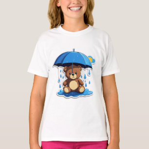 Du hast mich vergessen? – Trauriger Teddy im Regen T-Shirt