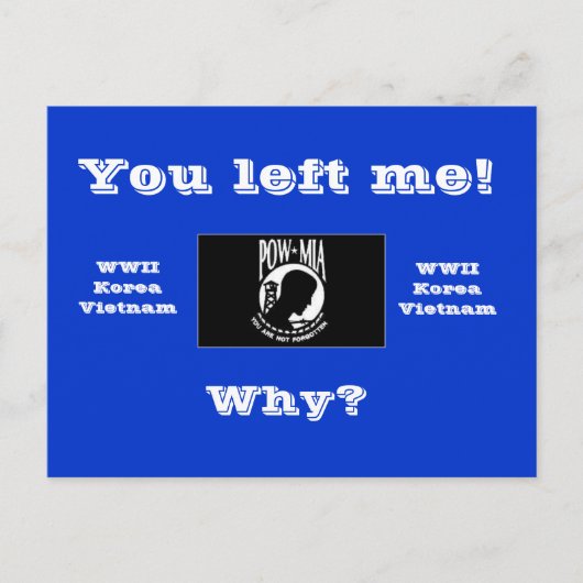 Du hast mich verlassen! postkarte (Vorderseite)