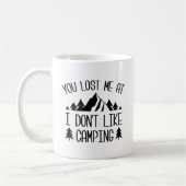 Du hast mich verloren, weil ich kein Camping mag Kaffeetasse (Links)