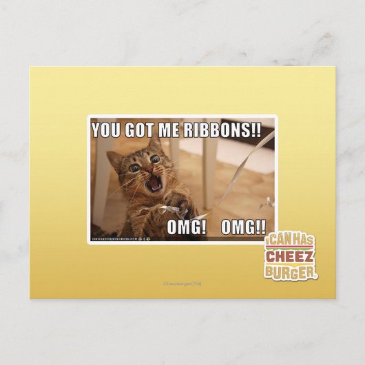 Du hast mir Bänder got! Postkarte (Vorderseite)