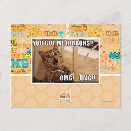 Du hast mir Bänder got! Postkarte (Vorderseite)