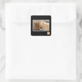 Du hast mir Bänder got! Quadratischer Aufkleber (Tasche)