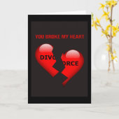 Du hast mir das Herz gebrochen. Karte (Gelbe Blume)