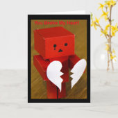 Du hast mir das Herz gebrochen. Karte (Gelbe Blume)