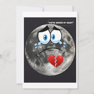 Du hast mir das Herz gebrochen - wenn der Mond red Feiertagskarte