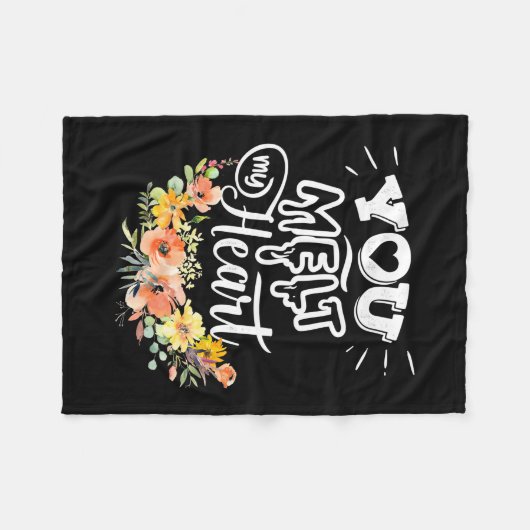 Du hast mir das Herz gefühlt Fleecedecke (Vorderseite (Horizontal))