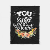 Du hast mir das Herz gefühlt Fleecedecke (Vorderseite)