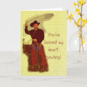 Du hast mir das Herz gesaugt, Cowboy! Karte (Gelbe Blume)