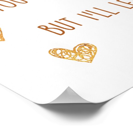 Du hast mir das Herz gestohlen, aber ich lass dir, Poster (Ecke)