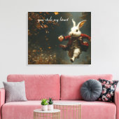 Du hast mir das Herz gestohlen, das Herz-Dieb-Hase Leinwanddruck (Insitu (Wohnzimmer))