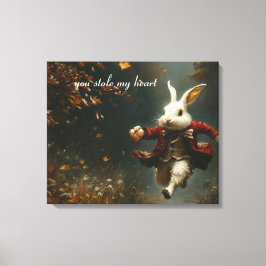 Du hast mir das Herz gestohlen, das Herz-Dieb-Hase Leinwanddruck