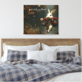 Du hast mir das Herz gestohlen, das Herz-Dieb-Hase Leinwanddruck (Insitu (Schlafzimmer))