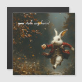 Du hast mir das Herz gestohlen, das Herz-Dieb-Hase Magneteinladung (Vorne/Hinten)