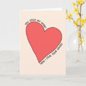 Du hast mir das Herz gestohlen, jetzt stehle ich d Karte (Gelbe Blume)