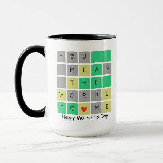 Du hast mir das Wort Gemein, das Wort des Mutterta Tasse (Links)