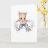 Du hast mir die Socken abgeblasen! Maus-Grußkarte Karte (Gelbe Blume)