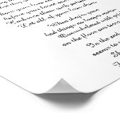 DU HAST MIR DIESES Gedicht NIE GESAGT Poster (Ecke)