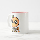 Du hast mir ein Herz Got! Niedlicher Pfirsichpuffe Zweifarbige Tasse (Vorderseite Links)