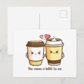 "Du hast mir ein Latte Gemein" Kawaii Latté Postkarte (Vorne/Hinten)