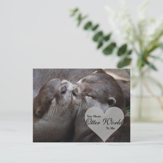 Du hast mir eine andere Welt Gemein, andere Liebe Postkarte (Stehend Vorderseite)