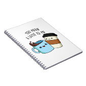 Du hast mir eine Latte zum sonnigen Kaffeepause Ge Notizblock (Rechte Seite)