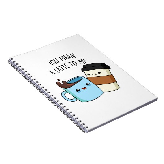 Du hast mir eine Latte zum sonnigen Kaffeepause Ge Notizblock (Rechte Seite)