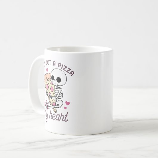 Du hast mir eine Pizza Got. Kaffeetasse (Vorderseite Links)