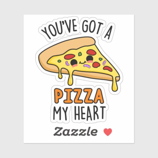 Du hast mir eine Pizza Pizza Pizzeria Got Aufkleber (Blatt)