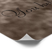 Du hast mir einen Moment die Hand gehalten... Poster (Ecke)