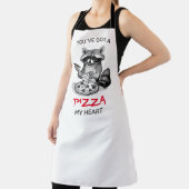 Du hast mir im Herzen eine Pizza Got | Raccoon Schürze (InSitu)
