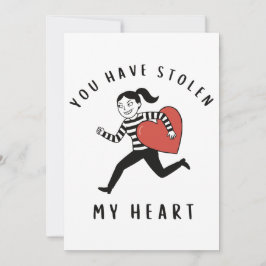Du hast mir mein Herz gestohlen Lustiger Dieb Vale Feiertagskarte