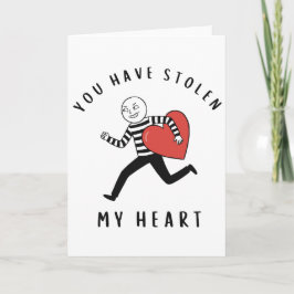 Du hast mir mein Herz gestohlen, lustiger Valentin Feiertagskarte