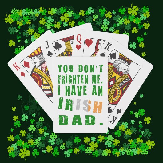 Du hast mir nicht Angst, dass ich einen irischen V Spielkarten