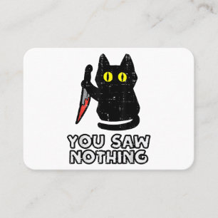 Du hast nichts Black Cat Funny Halloween gesehen Visitenkarte