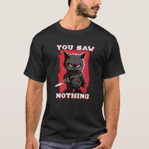 Du hast nichts Funny Black Cat Funny Anime Cat Ni  T-Shirt