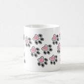 Du hast Paw Prints auf meinem Herzen verlassen Kaffeetasse (Mittel)