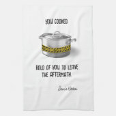 Du hast Personalisiert gekocht Geschirrtuch (Vertikal)