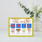 Du hast Post got! Postkarte (Stehend Vorderseite)