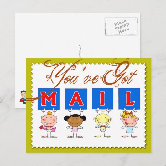 Du hast Post got! Postkarte (Vorne/Hinten)