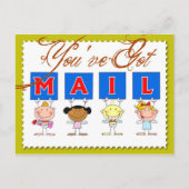 Du hast Post got! Postkarte (Vorderseite)