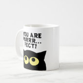 Du hast recht! Funny black cat coffee Tasse (Vorderseite Links)