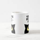 Du hast recht! Funny black cat coffee Tasse (Mittel)