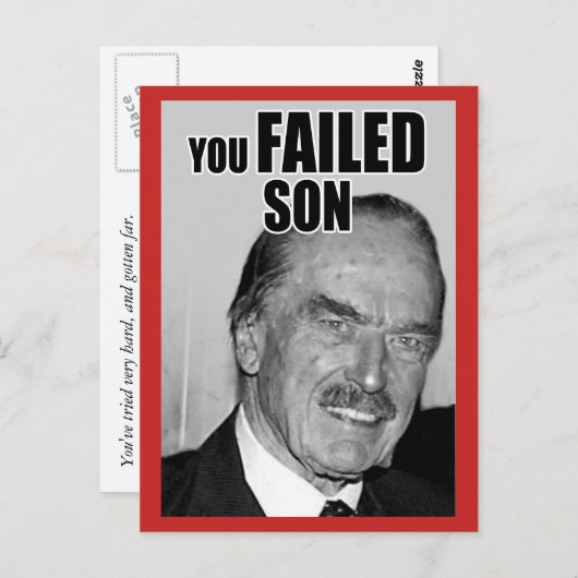 "DU HAST SON VERSAGT" POSTKARTE (Vorne/Hinten)