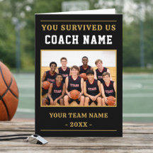 Du hast uns überlebt Trainer Lustiges Basketball-F