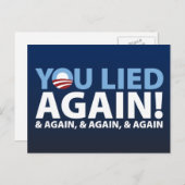 Du hast wieder gelogen! postkarte (Vorne/Hinten)