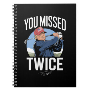 Du hast zweimal Golf 2024 Wählen Trump verpasst mi Notizblock