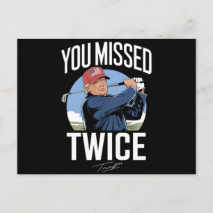 Du hast zweimal Golf 2024 Wählen Trump verpasst mi Postkarte