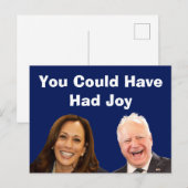 Du hättest Freude haben können Postkarte (Vorne/Hinten)